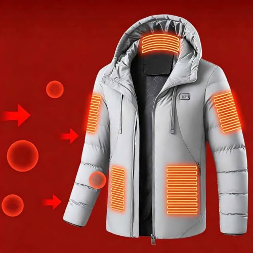 fartey Mens Heated Jacket 11 Heating Zones and 3 Levels Warm Winter Coat - image 7