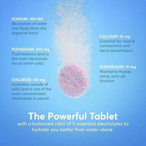 Image of Nuun Energy Electrolyte Tablets with Ginseng, Caffeine from Green Tea Extract, Vitamin B12, B6, B5, Magnesium & 4 Other Electrolytes, Gluten Free & Vegan, Watermelon Burst, 8 Pack (80 Servings Total)