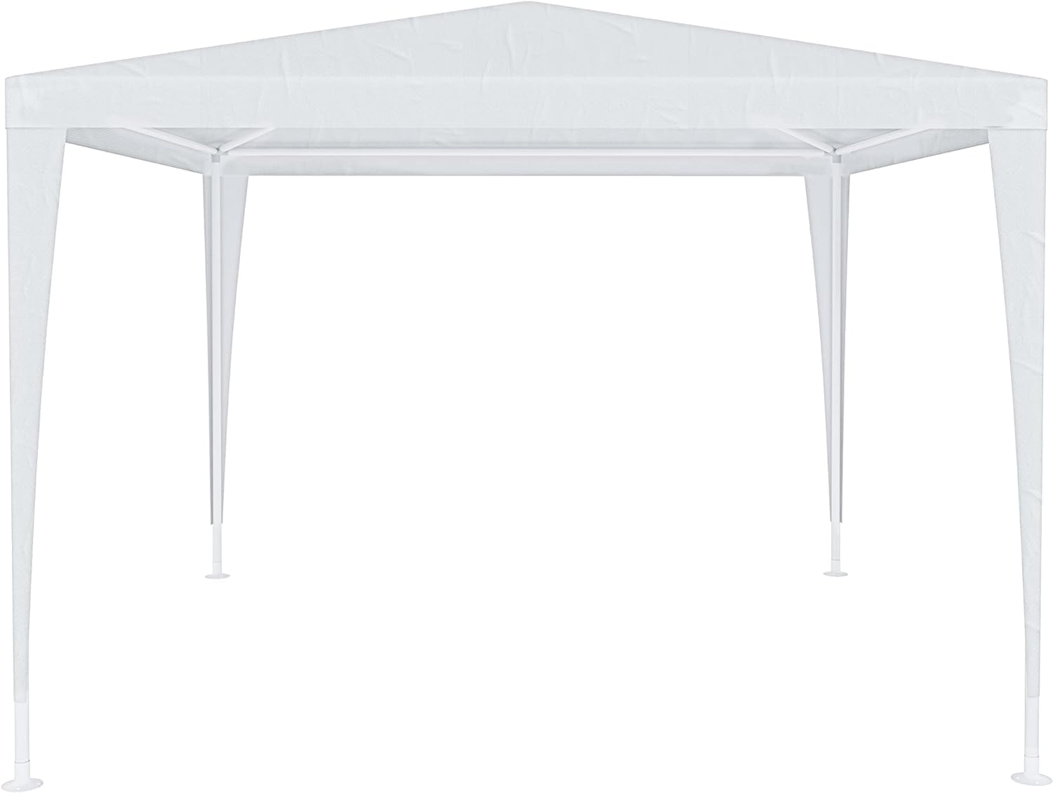 Gazebo 3x3 M Copertura In PE 110 gr/m² Idrorepellente Resistente Raggi Solari UV Struttura In Acciaio Tenda Ombrellone Per Pic Nic Campeggio Fiere Esterno Piscina Giardino (Bianco)