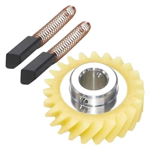 W10112253 9706416 Cepillo de motor W10380496 4162897 Engranaje tornillo sin fin mezclador for soporte y un par cepillos