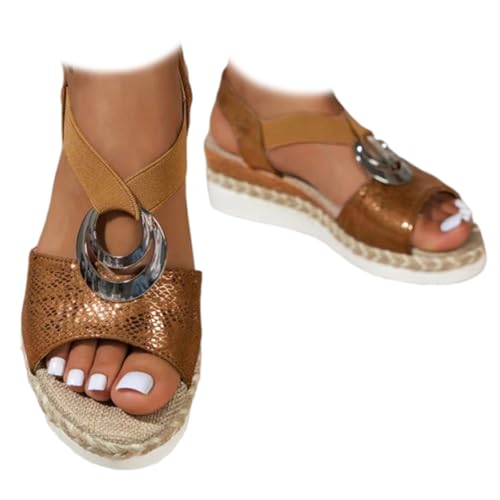 Whimsyard Sandalias ortopédicas de cuña cómodas para mujer, sandalias de cuña con plataforma para mujer, informales, puntera abierta, cómodas, para caminar al aire libre, playa, vestido con soporte de