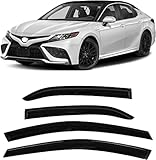 4PCS Black Side Window Vent Visor Compatible with Toyota Camry 2018-2023, Window Deflectors Rain Guards