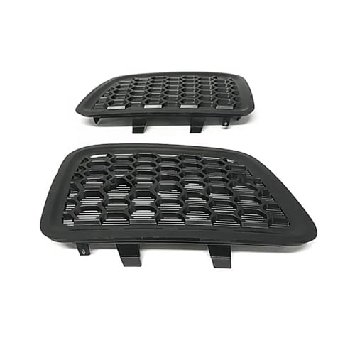 Image of Front Bumper Grille Insert (LH + RH) Compatible With Jeep Grand Cherokee 2014-2016 / Center Grille Bezel Outer (SET) / Front Bumper Insert Lower Grill Bezel Cover (1 Pair) Black
