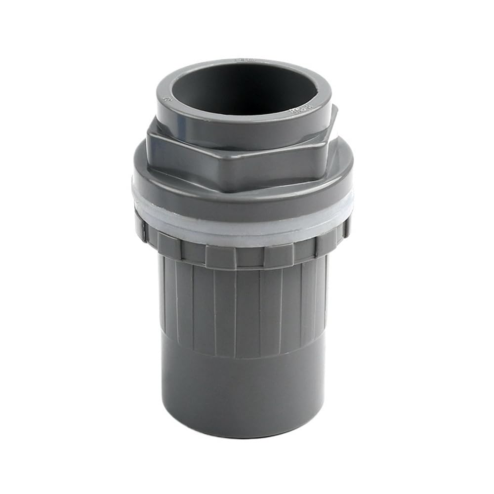 Pipe Drainage Joint 5Pcs Irrigation Inlet Outlet Joints 20/25/32/40/50mm, PVC Pipe Connectors for Fish Tank Garden Aquarium(Grey,32mm)