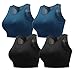 Produktbild Sodacoda bequemes Sport Top BH 2er/4er Pack - Damen Fitness Yoga Bra gepolstert (2xBlau 2X Schwarz S)