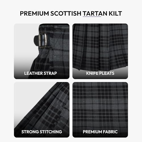 Image of Authentic Scottish Men's Tartan Kilts - Highland Light Weight Value Kilt | Embrace Your Heritage with Comfort