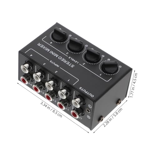 Mélangeur audio stéréo canaux table de mixage passive portable
