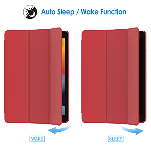 Image of JETech Case for iPad 10.2-Inch (2021 /2020 /2019 Model, 9 /8 /7 Generation), Auto Wake /Sleep Cover (Red)