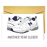COLINHELIN Funny Dad Shoes Birthday Card Gift for Daddy Husband Grandpa Uncle, Celebrate 30th, 40th, 50th 60th Birthday for Him, Perfect for Old Men Aging Gracefully.