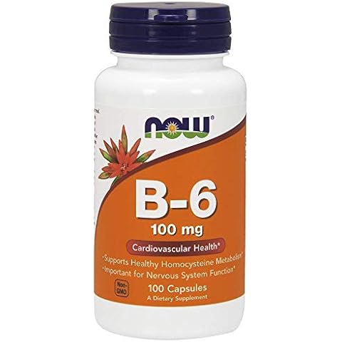 Now Foods B-6 100mg 100 Capsules Cover