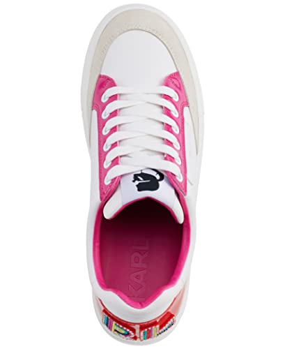 Karl Lagerfeld Paris Women's Calico Patch Laceup Everyday Sneaker4
