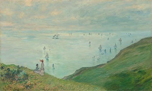 Tableaux peinture sur toile Falaises de Pourville Claude Monet pour la chambre 60x90cm