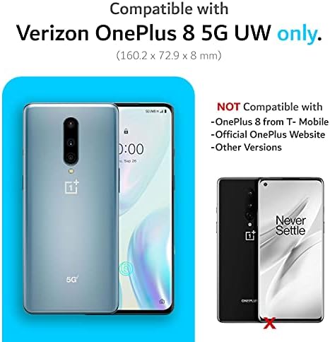 Merge [Fits Verizon UW Version Only] Compatible with OnePlus 8 5G UW Case (2020) - Military Grade Shockproof Slim Dual Layer Rugged Protective Phone Cases - Matte Black