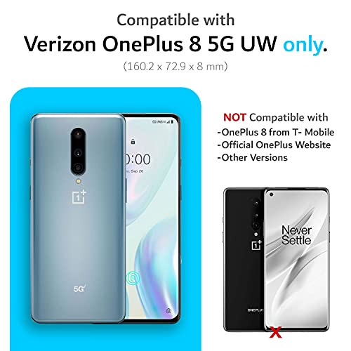TUDIA Merge [Fits Verizon UW Version Only] Compatible with OnePlus 8 5G UW Case (2020) - Military Grade Shockproof Slim Dual Layer Rugged Protective Phone Cases - Matte Black