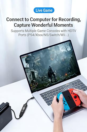 Image of FORIDA 4K HDMI Video Capture Card USB Type-C | 1080P 60FPS Capture, UVC /UAC Support | HDMI to USB-C Recorder for DSLR, Camera, PS5, PS4, Switch, Laptop, Live Streaming & Recording