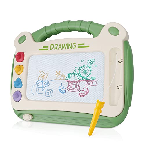 CS COSDDI Magnetisches Zeichenbrett, Doodle Jungen Mädchen Spielzeug Alter 2 3 4 Magnetische Doodle Tafel für Jungen Mädchen Geburtstagsgeschenk für 2 3 4 Jahre alt (Grün) Cover