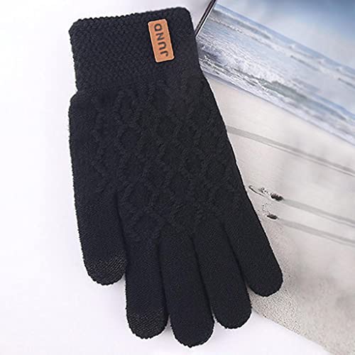 NC Luvas de Inverno à Prova de Vento E Tela de Toque Térmica Quente Tricô Luva de Mensagens de Texto