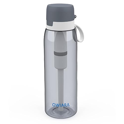 Botella de agua con filtro para beber, botella de filtro de agua de 3 etapas de 26 onzas para viajes al aire libre, camping, senderismo, excursiones