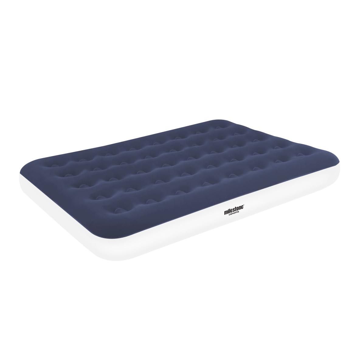 Milestone Camping 88119 Double Airbed/Easy Inflate & Deflate Flocked Design/Camping, Festivals, Sleepovers & Family Gatherings