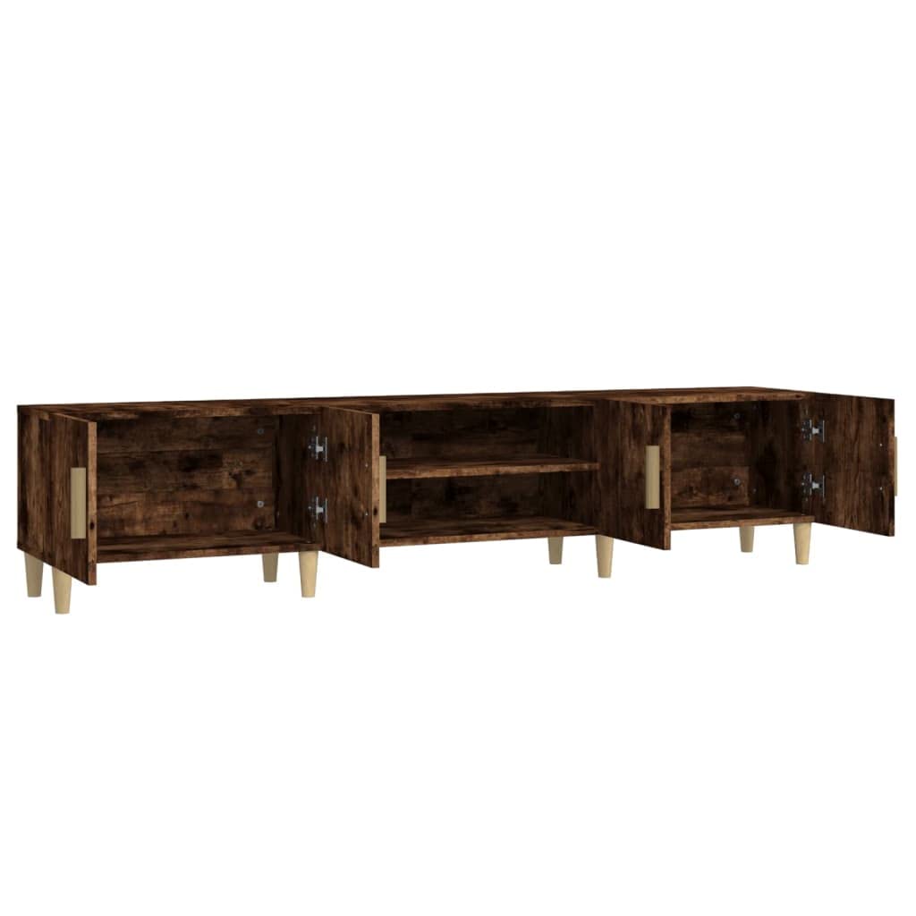 Mobile TV basso in rovere affumicato, 180 x 31,5 x 40 cm