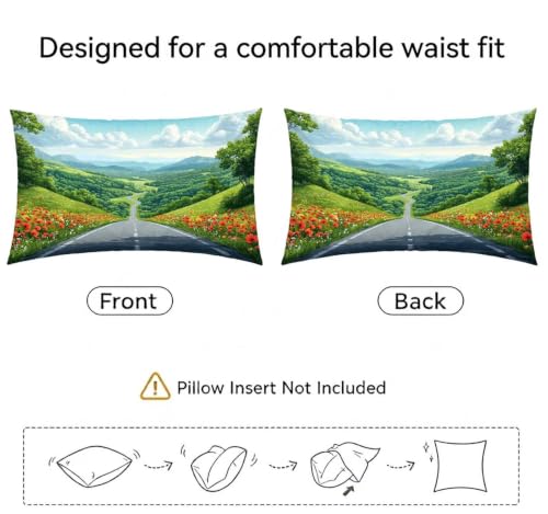 Housse coussin 50x80 cm impermeable effet lin rectangulaire canape - 6