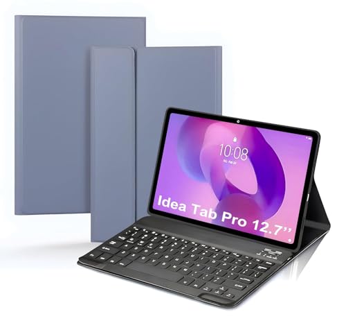 Image of ProElite Keyboard case for Lenovo Idea Tab Pro 12.7 inch 2025, Magnetic Detachable Wireless Bluetooth Keyboard Case for Lenovo Idea Tab Pro 12.7 inch, Lavender