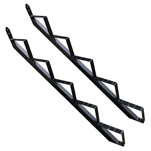 Treppenrahmen 2-10 Stufen-Wahl Stahl-Treppe Schwarz Treppenholm/Wählen Sie die Stufen-Anzahl (5 stufig)