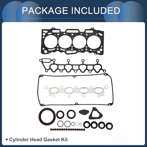Image of Cylinder Head Gasket Kit Engine Valve Gasket Set No.MD978141 for Mitsubishi 4G18(CS3A) Rubber, Metal Black