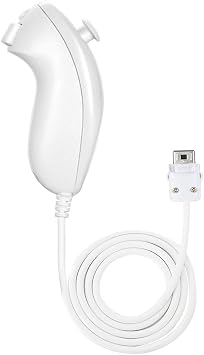 NC Nunchuck Controller Joystick Gamepad Replacement for wii Nunchuck Controller, Compatible with Nintendo Wii & Wii U Video Game Gamepads White 1PCS