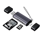 【Doble ranura para tarjetas TF/SD】Le permite leer y escribir en dos tarjetas( SD&TF) simultáneamente. mejorando la eficiencia de la transferencia de archivos e imágenes. No hay necesidad de repetir la inserción y extracción.