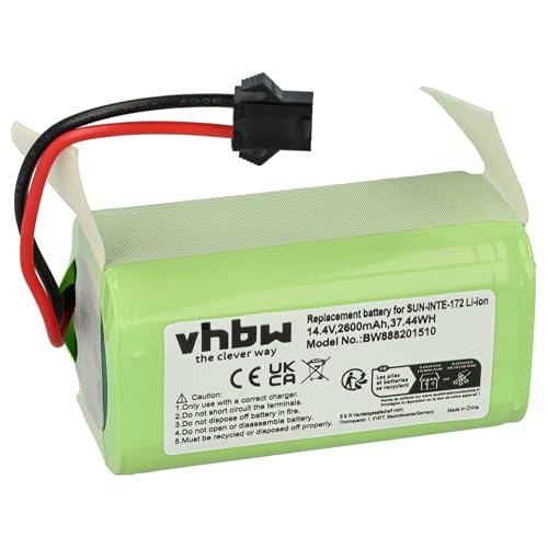 vhbw Batería Recargable Compatible con Ikohs Netbot S15 aspiradora, Robot Limpieza (2600 mAh, 14,4 V, Li-Ion)
