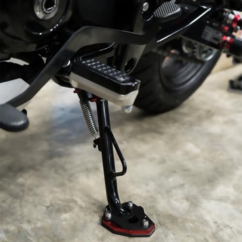 Support béquille moto évite la chute du Monkey 125 sur sol meuble