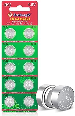 LR44 AG13 357 303 SR44 Battery 1.5V Button Coin Cell Batteries 10 packs 3-Year Warranty