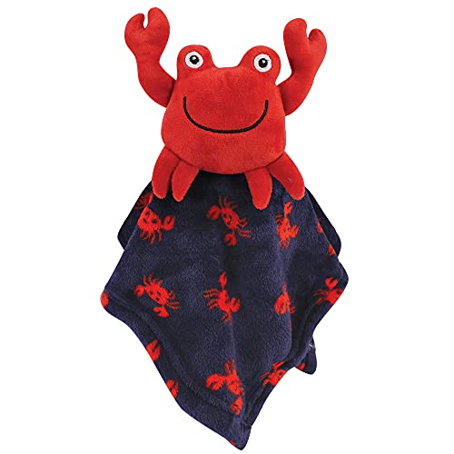 Image of Hudson Baby Unisex Baby Plush Blanket with Security Blanket, Crab, One Size