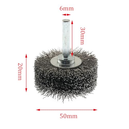 Image of ZYAMY 2PCS Wire Brush Drill Wheel 2 inch Polishing Grinder Cell Phone Auto Parts Drilling Carbon Steel Wire 1 /4 inch Round Shank Heavy Duty Wire Brush for Pipeline Railing Rust Removal Paint Removal