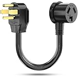 CircleCord Dryer Adapter Cord 3 Prong to 4 Prong, NEMA 14-30P Plug to 10-30R Receptacle, 30A, 250V,...