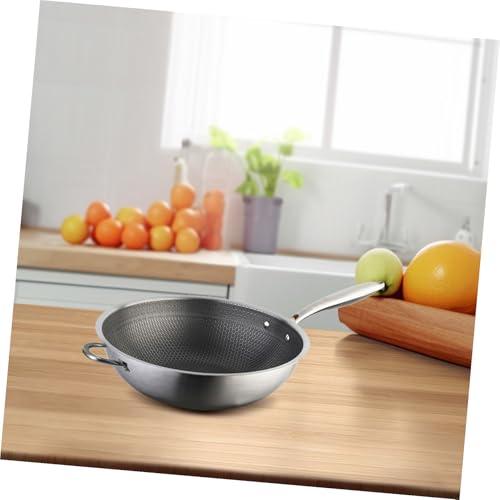 Wok de acero inoxidable COLLBATH con mango honeycomb miniatura 4