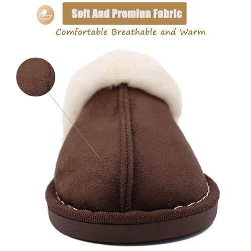 Pantofole da Donna Ciabatte Invernali da Interno Soffici con Dolce Peluche Pantofola Scarpe Antiscivolo Regalo Natalizio per Uomo