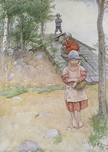 Peinture Poster Abstraite Carl Larsson Tableau Mural Salon Toile Déco Impression 60x90cm