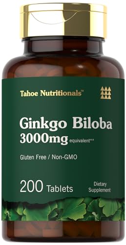 Carlyle Ginkgo Biloba 3000mg | 200 Vegetarian Tablets | Extra Str...