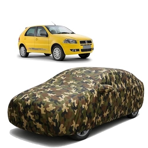 Image of Sulfar 100% Waterproof Car Body Cover Compatible with Mirror for Fiat Palio D with Long Lasting Durable Material (Triple Stitched, Full Bottom Elastic, Camouflage Army)