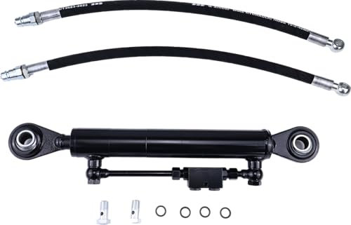 Solarhome New Hydraulic Top Link Cat. 2-2 with Locking Block 21 5/8 - 32 11/16 with 2 x Hoses 2-Way Check Valve Hydraulic Cylinder Compatible with Tractors Excavators
