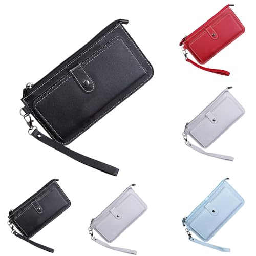 Wallets for Women Leather Credit Card Holder with RFID Blocking Large Capacity Purse Wristlet Ladies Wallets 2024