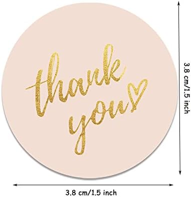 gishane 500 pcs 1.5 inch Thank You Stickers for Small Business, Self Adhesive Gift Packaging Labels Stickers Tag Stickers for Gift Wrapping Wedding Decor