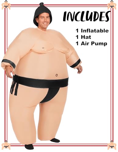 Spooktacular Creations Sumo Inflatable Costume for Grownup, Humorous Air Blow Up Costumes, Full-Physique Sumo Costume - Image 10