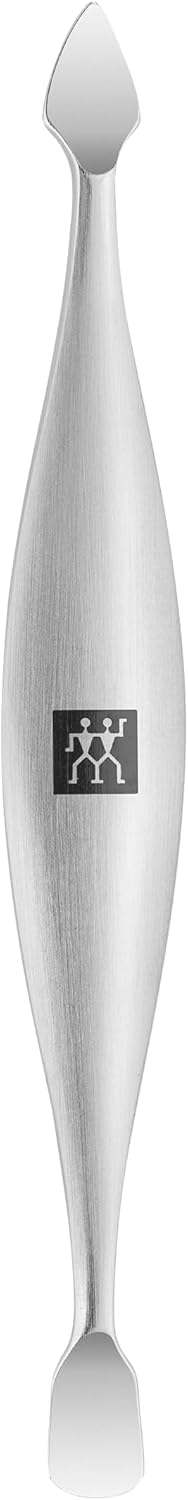 ZWILLING Pousse cuticules (Nettoyeur d'ongles, double instrument, convient aux ongles naturels et artificiels), Premium, argent, 90 mm