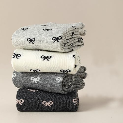 Women's Ruffle Frilly Socks Coquette Bow Scalloped Dress Sock for Teens Girls 5 Pairs2