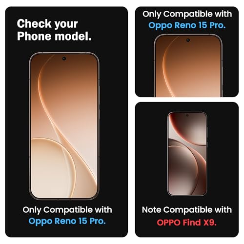 Image of FIRST MART Tempered Glass for Oppo Reno 15 Pro, 9H 0.3 mm Full-Glue Screen Protector with Cable Protector, 3D Edge-to-Edge, HD Clear, Case-Friendly, Black, Pack of 1
