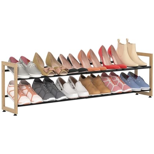 Étagère à chaussures empilable bois 2 niveaux Orga extensible - 4