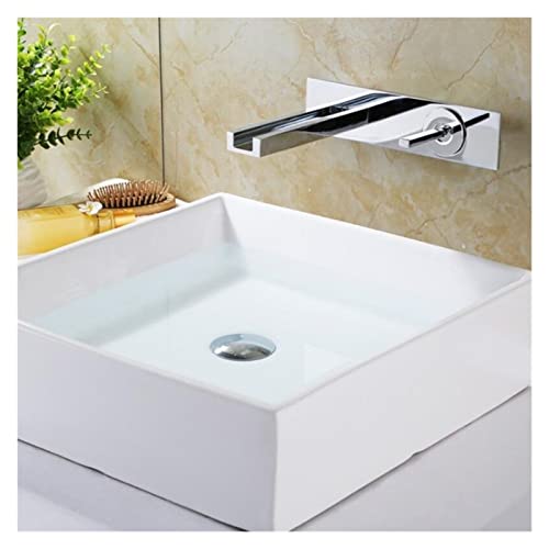 Robinet de lavabo mural eau chaude et froide pour vasque